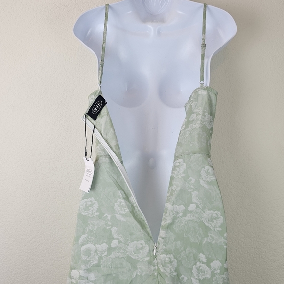 Cider Green Lace Floral Sweetheart Midi Dress NWT XS Cottagecore Spring Wedding - Picture 6 of 11